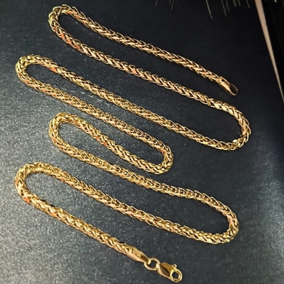 Like New! 10K Gold Wheat/ Franco Chain Necklace About 20 inches Long Yellow Gold - Picture 14 of 17